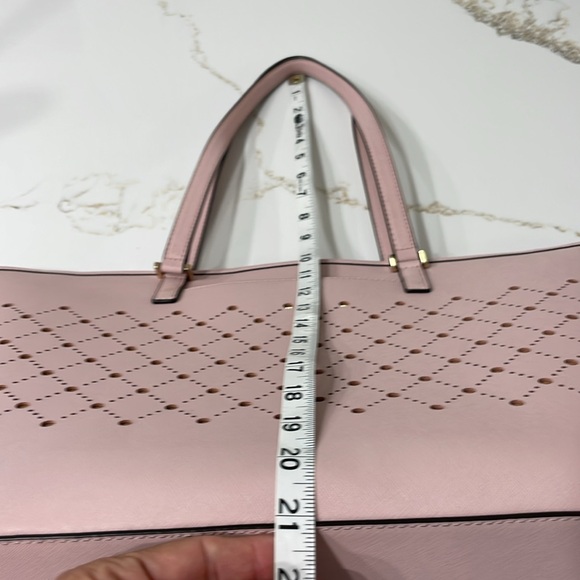 Michael Kors Light Pink Tote with Cutout Gold Accents - Picture 10 of 16